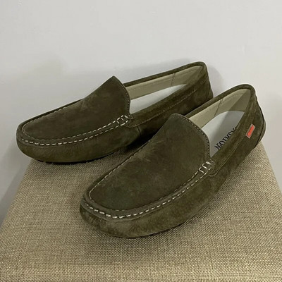 Νέα ανδρικά casual παπούτσια Μόδα καλοκαιρινά ανδρικά παπούτσια Suede δερμάτινα ανδρικά loafers μοκασίνια Μάρκα slip on ανδρικά επίπεδα παπούτσια οδήγησης Μαύρα