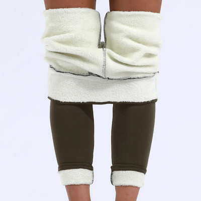 Velvet Winter Leggins naiste ühevärvilised paksud püksid