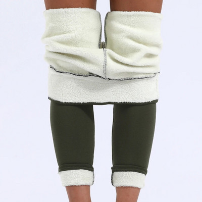 Velvet Winter Leggins naiste ühevärvilised paksud püksid