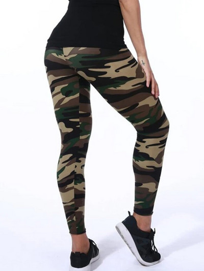CUHAKCI kamuflaažitrükiga naiste retuusid Fitness leggins Jõusaal kõrge elastsusega kõhn Army Green Jegging spordipliiatspüksid Uus