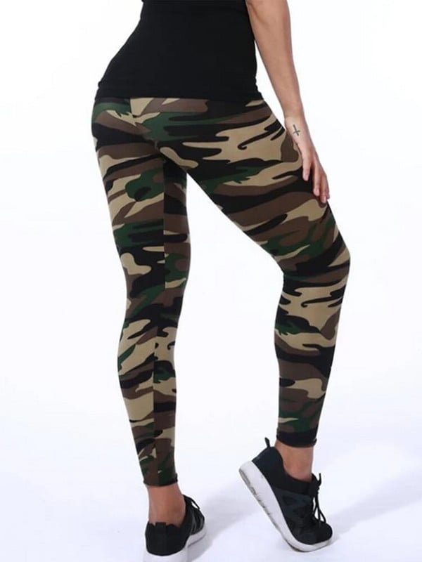 CUHAKCI kamuflaažitrükiga naiste retuusid Fitness leggins Jõusaal kõrge elastsusega kõhn Army Green Jegging spordipliiatspüksid Uus