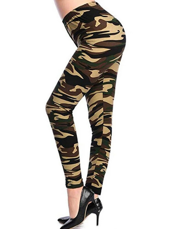 CUHAKCI kamuflaažitrükiga naiste retuusid Fitness leggins Jõusaal kõrge elastsusega kõhn Army Green Jegging spordipliiatspüksid Uus