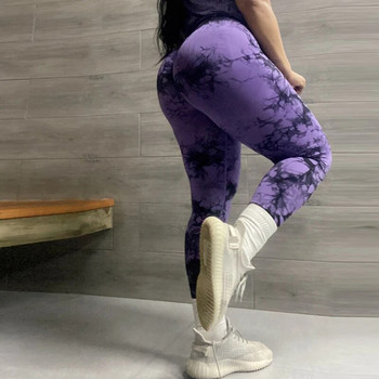 23 цвята Tie Dye Безшевни клинове Push Up Women Mallas Sports Fitness Contour Yoga Running Pants Еластични найлонови чорапогащи Leggins