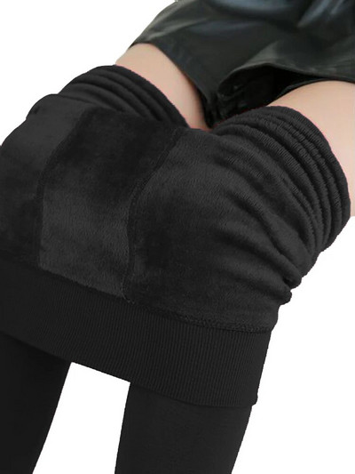 Χειμερινό κολάν πλέξιμο βελούδινο casual κολάν Νέο ψηλό ελαστικό χοντρό γυναικείο ζεστό μαύρο παντελόνι Skinny παντελόνι για γυναίκες κολάν