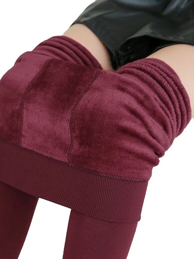 Χειμερινό κολάν πλέξιμο βελούδινο casual κολάν Νέο ψηλό ελαστικό χοντρό γυναικείο ζεστό μαύρο παντελόνι Skinny παντελόνι για γυναίκες κολάν