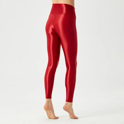 Sieviešu caurspīdīgi, spīdīgi legingi Fitnesa jogas legingi ar augstu vidukli, sēžamvietas pacelšanās trenažieru zāle, treniņš, skriešana, modes zeķbikses, seksīgas elastīgas bikses