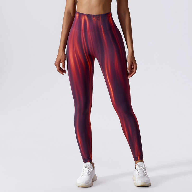 Tie Dye Fitness Leggings Γυναικεία παντελόνια γιόγκα Knead Buttocks Leggings Άσκηση Γλουτών Γυμναστήριο χωρίς ραφή κολάν γιόγκα για γυναίκες