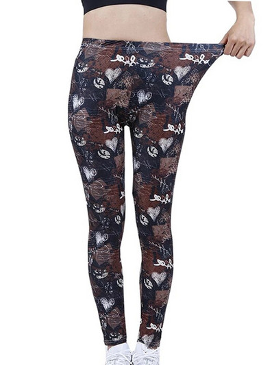 CUHAKCI Mood Naiste säärised Kaunid Lehed Lilleprinter Kõrge vöökohaga jeggings Stretch Pant Seksikas kuum allahindlus Rõivad Mujer