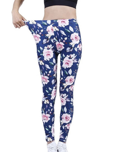 CUHAKCI Mood Naiste säärised Kaunid Lehed Lilleprinter Kõrge vöökohaga jeggings Stretch Pant Seksikas kuum allahindlus Rõivad Mujer