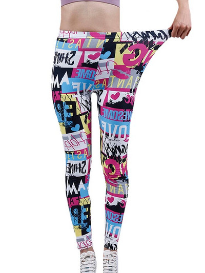 CUHAKCI Mood Naiste säärised Kaunid Lehed Lilleprinter Kõrge vöökohaga jeggings Stretch Pant Seksikas kuum allahindlus Rõivad Mujer