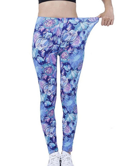 CUHAKCI Mood Naiste säärised Kaunid Lehed Lilleprinter Kõrge vöökohaga jeggings Stretch Pant Seksikas kuum allahindlus Rõivad Mujer