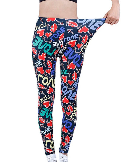 CUHAKCI Mood Naiste säärised Kaunid Lehed Lilleprinter Kõrge vöökohaga jeggings Stretch Pant Seksikas kuum allahindlus Rõivad Mujer