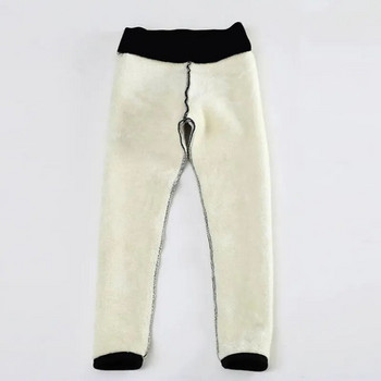 CHRLEISURE Дамски зимни удебелени клинове Топли поларени панталони Дамски термо клинове
