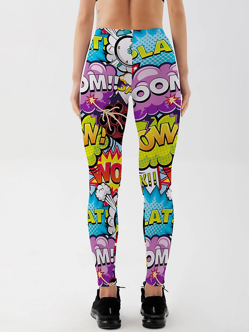 3D apdrukas legingi Push Up Leggins Sports Sieviešu Fitness Skriešanas Bikses Karikatūra Komiksu Spēles Stili Meiteņu Leggins