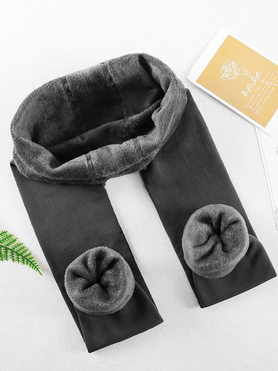 Χοντρό βελούδινο χειμερινό κολάν Γυναικείο Skinny Stretch Ζεστό ψηλόμεσο μονόχρωμο