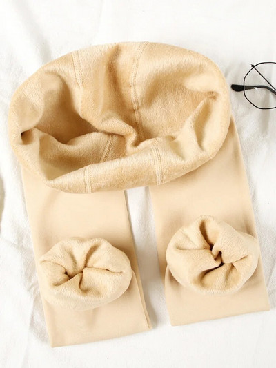 Χοντρό βελούδινο χειμερινό κολάν Γυναικείο Skinny Stretch Ζεστό ψηλόμεσο μονόχρωμο