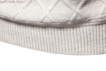 Топъл мъжки пуловер с дълъг ръкав и кръгло деколте, класически пуловер от твърдо пържено тесто с извивки от кадифе, ежедневен британски пуловер 3XL