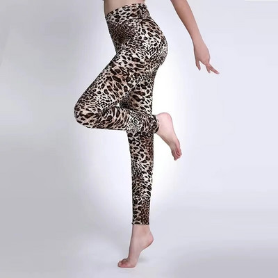 CUHAKCI Augstas jostasvietas Dzīvnieku apdrukas legingi Mīksti, elastīgi sieviešu Sexy Leopard Print Pencil Bikses Sports Fitness Jogas legingi S-2XL