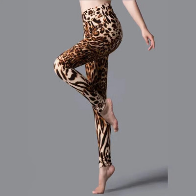 CUHAKCI Augstas jostasvietas Dzīvnieku apdrukas legingi Mīksti, elastīgi sieviešu Sexy Leopard Print Pencil Bikses Sports Fitness Jogas legingi S-2XL