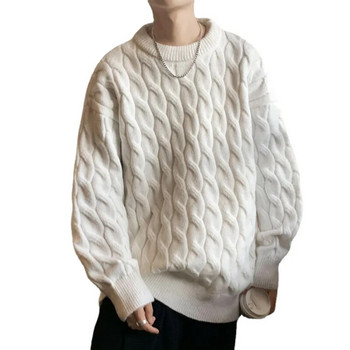 2023 Нов мъжки моден ежедневен пуловер Мъжки плътен топъл пуловер на открито Плетиво пуловер Мъжко облекло
