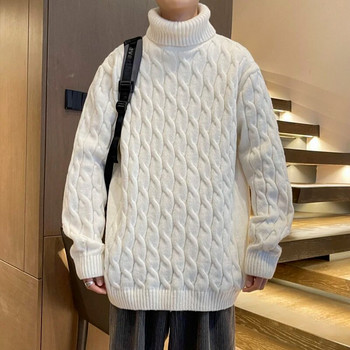 2023 Нов мъжки моден ежедневен пуловер Мъжки плътен топъл пуловер на открито Плетиво пуловер Мъжко облекло