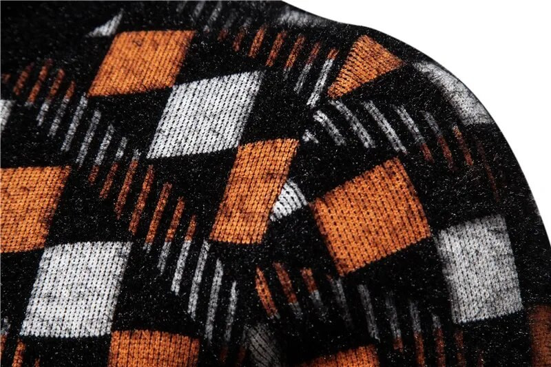 Trend Ανδρικό πουλόβερ απομίμησης βιζόν Μαλακό και άνετο Μόδα ζεστό πλεκτό πουλόβερ Ανδρικά ρούχα