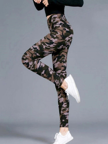 Γυναικείο κολάν καμουφλάζ μόδας σέξι στάμπα Femme Push Up Παντελόνι Casual Camo Sport Workout Fitness Legging