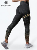 SALSPOR Εκτύπωση Αθλητικά κολάν Γυναικεία Κολάν γυμναστικής ψηλής μέσης Παντελόνι γυμναστικής μόδας Golden Dots Fitness Αθλητικά Γυναικεία