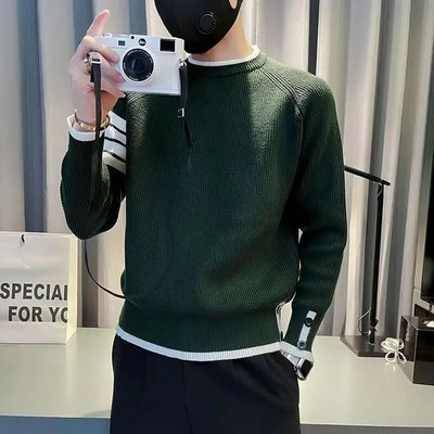 Πλεκτό πουλόβερ Ανδρικά πουλόβερ Ανδρικά Ρούχα Κόψτε Πράσινη Ριγέ Κοντό Casual Μόδα 2023 Κομψά προϊόντα με τις καλύτερες πωλήσεις Jumpers
