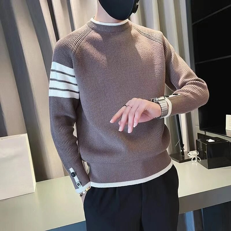 Πλεκτό πουλόβερ Ανδρικά πουλόβερ Ανδρικά Ρούχα Κόψτε Πράσινη Ριγέ Κοντό Casual Μόδα 2023 Κομψά προϊόντα με τις καλύτερες πωλήσεις Jumpers