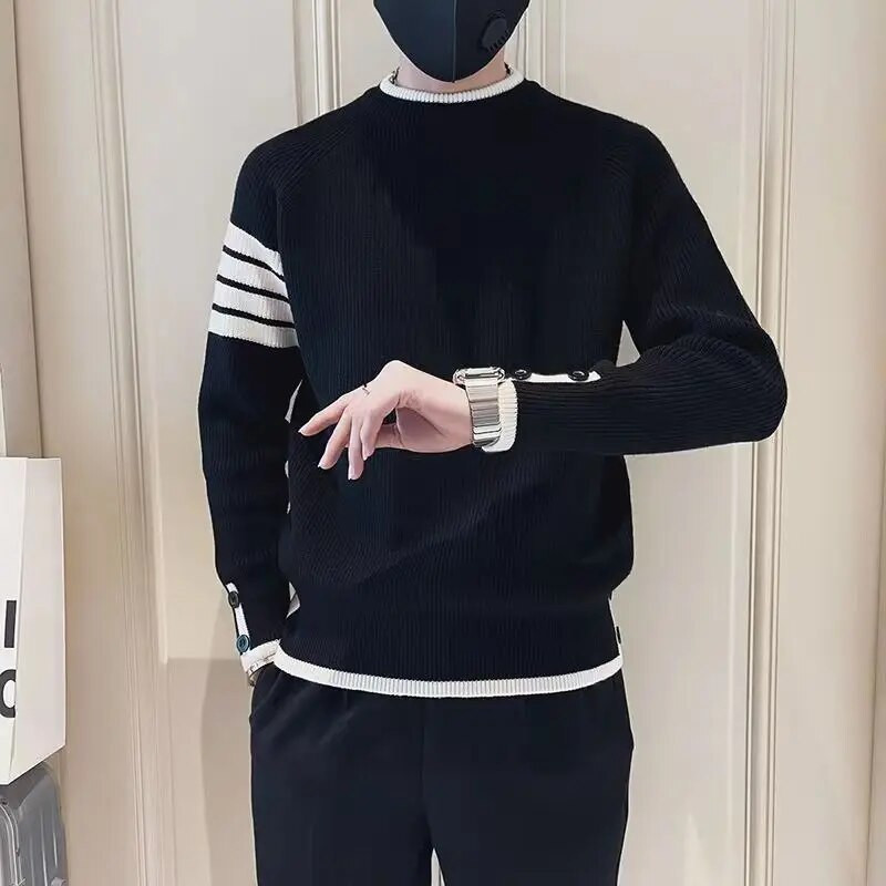 Πλεκτό πουλόβερ Ανδρικά πουλόβερ Ανδρικά Ρούχα Κόψτε Πράσινη Ριγέ Κοντό Casual Μόδα 2023 Κομψά προϊόντα με τις καλύτερες πωλήσεις Jumpers