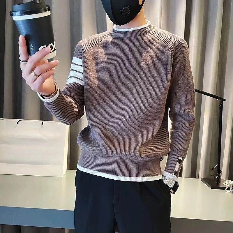 Πλεκτό πουλόβερ Ανδρικά πουλόβερ Ανδρικά Ρούχα Κόψτε Πράσινη Ριγέ Κοντό Casual Μόδα 2023 Κομψά προϊόντα με τις καλύτερες πωλήσεις Jumpers