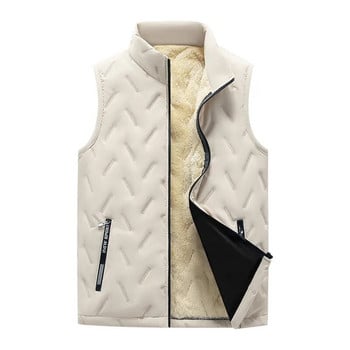 Ανδρικά αμάνικα μπουφάν από μαλλί αρνιού Ανδρικά χειμωνιάτικα αδιάβροχα παλτό ζεστά casual παλτό Ανοιξιάτικο γιακά αντιανεμικό γιλέκο