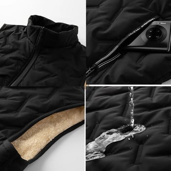 Ανδρικά αμάνικα μπουφάν από μαλλί αρνιού Ανδρικά χειμωνιάτικα αδιάβροχα παλτό ζεστά casual παλτό Ανοιξιάτικο γιακά αντιανεμικό γιλέκο