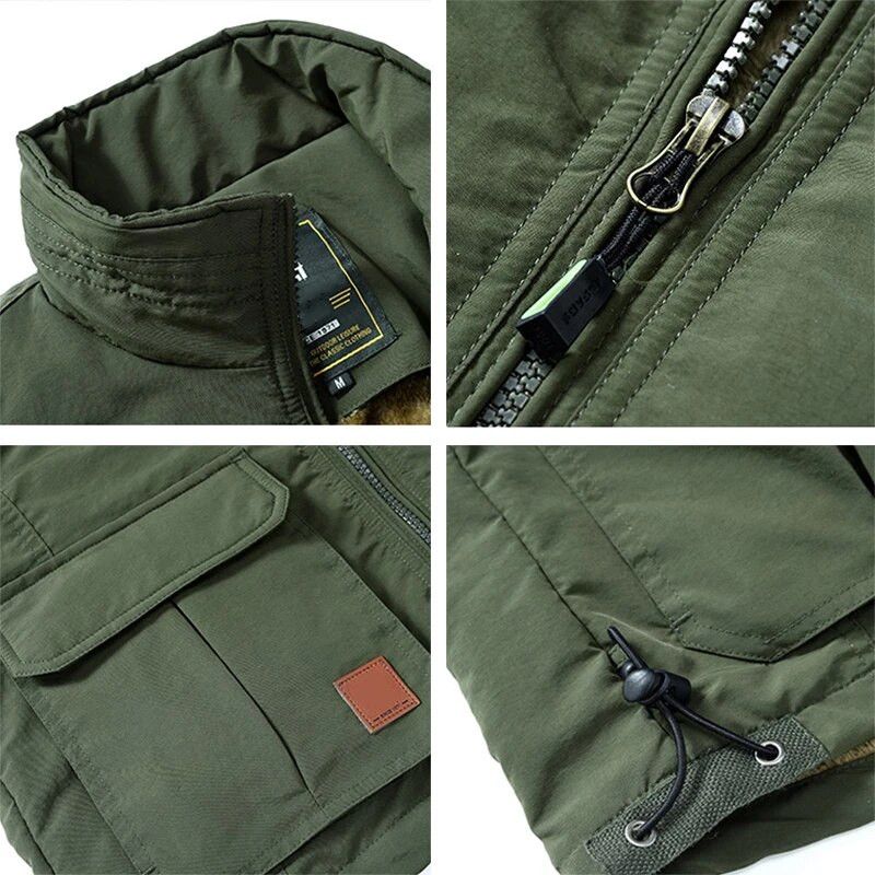 Χειμερινό ανδρικό φλις ζεστό γιλέκο με πολλές τσέπες Φθινοπωρινό ανδρικό casual χοντρό γιλέκο με πολλές τσέπες Νέο αμάνικο μπουφάν φωτογράφου