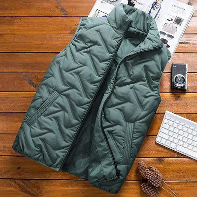 Jesenska muška jakna bez rukava Crni prsluk Ležerni topli debeli kaputi Muški modni muški prsluk s podstavljenim pamukom Velike veličine 8XL