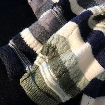 2023 Φθινοπωρινό χειμερινό πλεκτό πουλόβερ Ανδρικά πουλόβερ Preppy Style Ανδρικά πουλόβερ με ριγέ vintage πουλόβερ Causal Harajuku All-match Ανδρικά ρούχα
