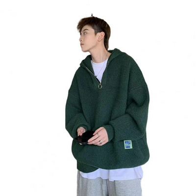 Populiarus vyriškas trikotažas Dovanų Vyriškas megztinis su gobtuvu Madingas dryžuotas megztinis su gobtuvu, atsparus šalčiui