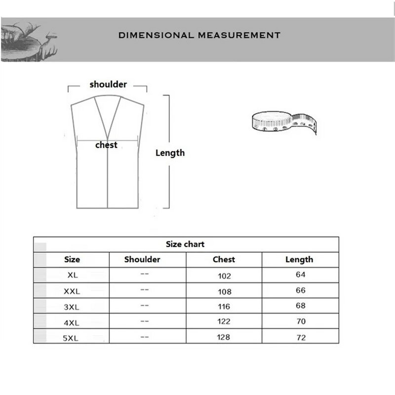 Ανδρικό γιλέκο Εξωτερικό τζιν Γιλέκο Βαθύ Μπλε Χρώμα Αμάνικο Μπουφάν Plus Size Μέγεθος πολλαπλών τσέπης XL έως 5XL