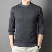 Ανδρικά πουλόβερ μάρκας BROWON Ανδρικά ρούχα φθινοπωρινά και χειμερινά με ριγέ γιακά ανδρικό πουλόβερ 2023 Casual κανονικά πουλόβερ ανδρικά ρούχα