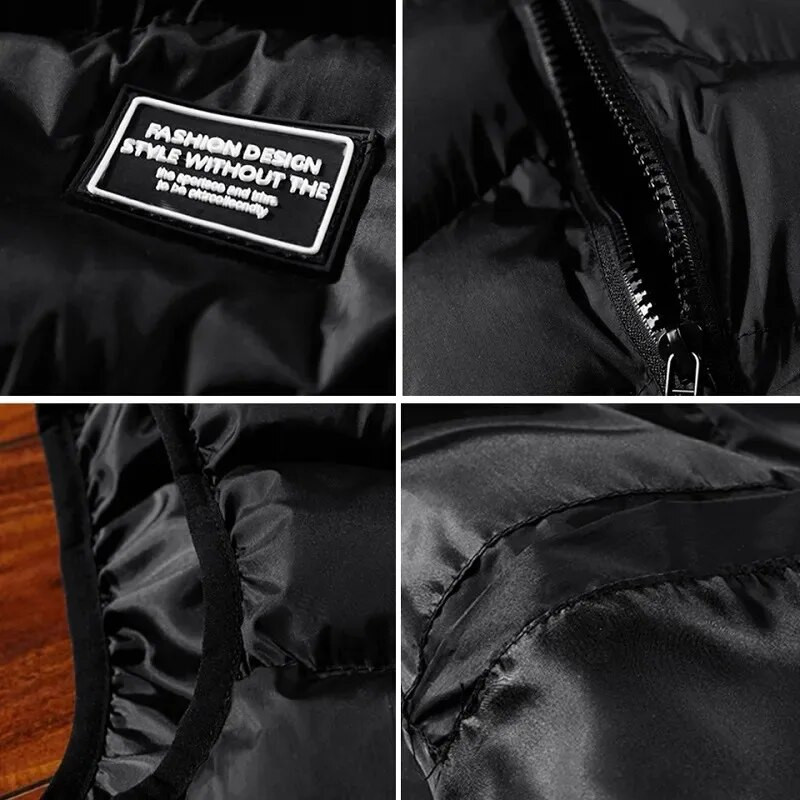 Madinga berankovių vyriškų liemenių striukė 2023 m. Nauja rudens šilta medvilne paminkštinti stori paltai Vyriški žieminiai didesnio dydžio drabužiai Vyriška liemenė