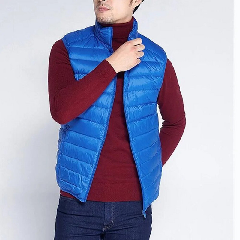 Ανδρικό Λεπτό Dom γιλέκο Casual Light Ανδρικό πουπουλένιο Γιλέκο Κορυφαίας Πώλησης Φερμουάρ Μεγάλο Μέγεθος Νέα άφιξη 6 Χρώματα Αντρικό λευκό γιλέκο πάπιας MWB014