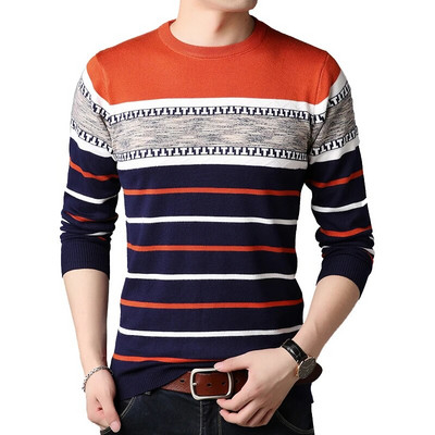 TFETTERS Μάρκα πουλόβερ 2023 Φθινόπωρο Χειμώνας Ζεστό πουλόβερ Πλεκτό Πλεκτό Ριγέ Πουλόβερ Ανδρικά Πλεκτά Πλεκτά Λεπτά Πουλόβερ Ρούχα