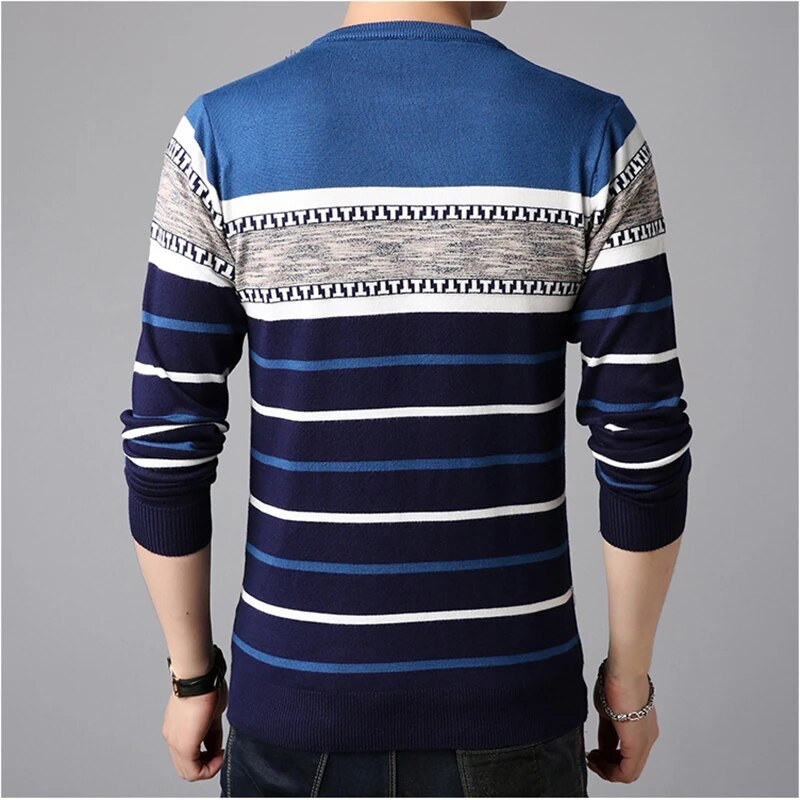 TFETTERS Μάρκα πουλόβερ 2023 Φθινόπωρο Χειμώνας Ζεστό πουλόβερ Πλεκτό Πλεκτό Ριγέ Πουλόβερ Ανδρικά Πλεκτά Πλεκτά Λεπτά Πουλόβερ Ρούχα