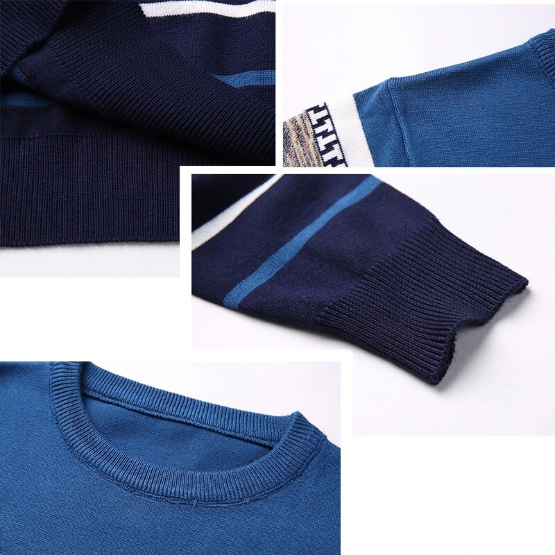 TFETTERS Μάρκα πουλόβερ 2023 Φθινόπωρο Χειμώνας Ζεστό πουλόβερ Πλεκτό Πλεκτό Ριγέ Πουλόβερ Ανδρικά Πλεκτά Πλεκτά Λεπτά Πουλόβερ Ρούχα