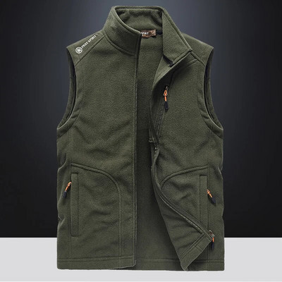 Prsluci s stojećim ovratnikom Muška toplina za jesen i zimu Dvostrana baršunasta jakna bez rukava Ležerna vjetrootporna vesta Kamizol od flisa
