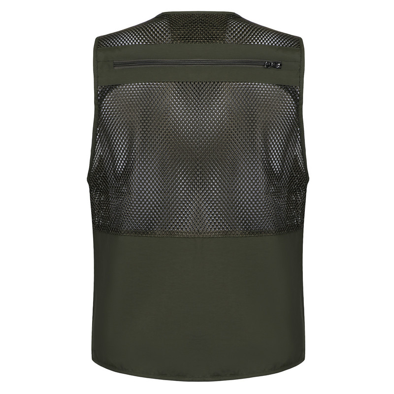 Ανδρικό γιλέκο Tactical Webbed Gear παλτό Καλοκαιρινό γιλέκο φωτογράφου Εργαλείο πολλών διχτυωτών τσέπης Αμάνικο μπουφάν αρσενικό