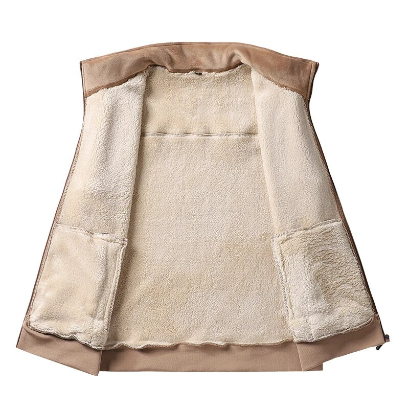 Zimski prsluk od flisa, muški plus baršunasti prsluk, kaput bez rukava, jednobojni prsluk, debeo, topao, mekani modni prsluk, muški plus veličina M-5XL