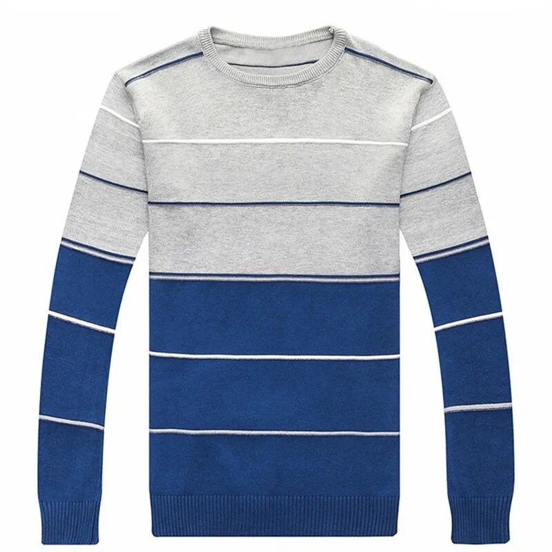 Rudens žiemos mados dryžuoti vyriški megztiniai Slim Fit laisvalaikio megztiniai Vyriški megztiniai megztiniai O kaklo megztiniai Vyriški drabužiai