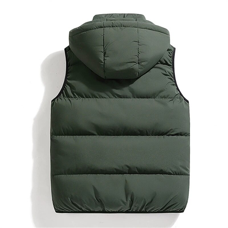 2023 Νέο χειμωνιάτικο ανδρικό γιλέκο αμάνικο μπουφάν με πουπουλένιο ανδρικό γιλέκο με κουκούλα ζεστό καθημερινό καπέλο με αποσπώμενο εξωτερικό γιλέκο Επώνυμα ρούχα